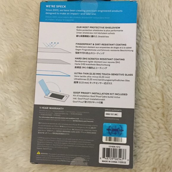 Speck Apple iPhone 6s+/7+/8+ ShieldView Glass Screen Protector - Picture 2 of 2